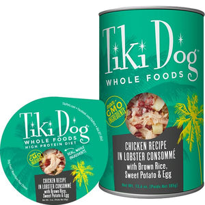 Tiki Dog Whole Foods Chicken / Lobster Consommé Canned Dog Food - 13.6 oz - Case of 1