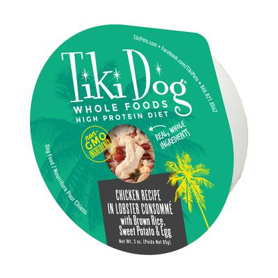 Tiki Dog Wholefoods Chicken / Lobster Consommé Canned Dog Food - 3 oz Cans - Case of 4  