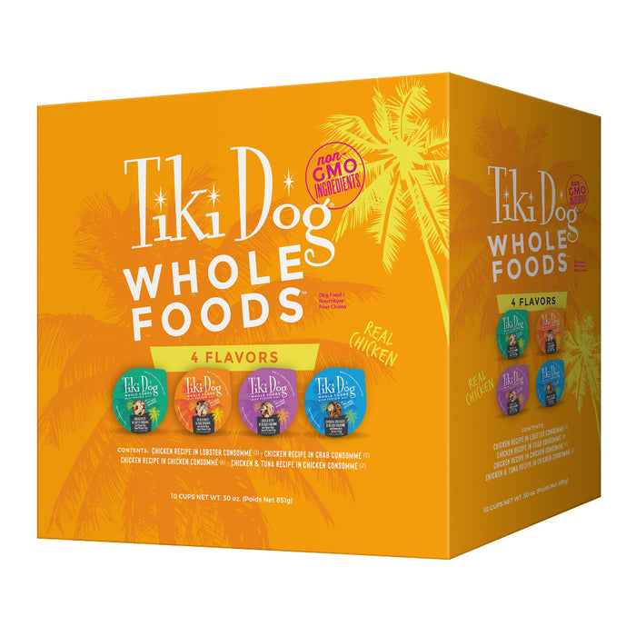 Tiki Dog Wholefoods Variety Pack Canned Dog Food - 3 oz Cans - Case of 10