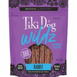 Tiki Dog Wildz Rabbit Jerky Dehydrated Dog Food - 3.5 oz Bag  