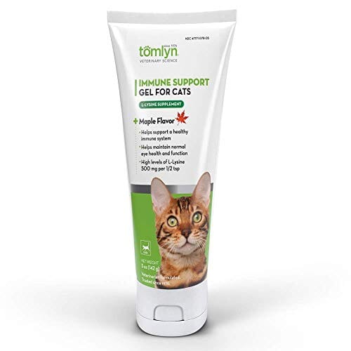 Tomlyn Immune Support L-Lysine Gel Cat Supplements - Maple - 5 Oz  