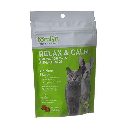 Tomlyn Relax & Calm Soft and Chewy Cat Supplements for Small Cats - Chicken - 30 Count