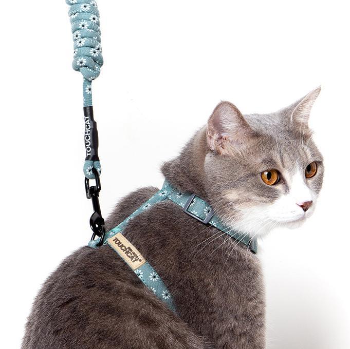 Touchcat 'Radi-Claw' Durable Cable Cat Harness and Leash Combo  