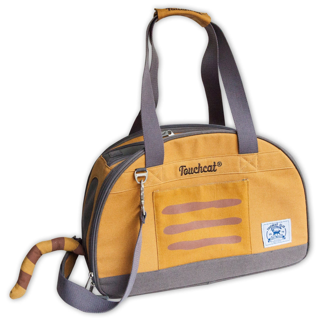 Touchcat 'Tote-Tails' Designer Airline Approved Collapsible Cat Carrier Yellow 