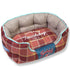 Touchdog 'Archi-Checked' Designer Plaid Oval Dog Bed Medium Red