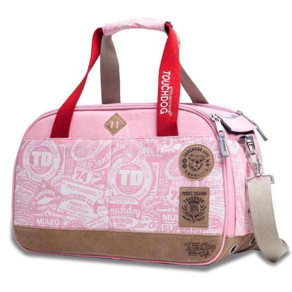 Touchdog Around-The-Globe Passport Airlined Approved Pet Carrier Pink 