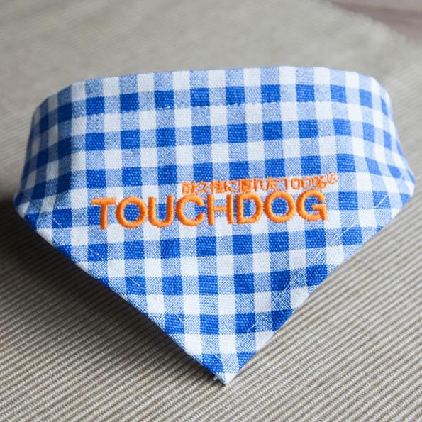 Touchdog Plaid Patterned Hook-and-Loop Fashion Dog Bandana  