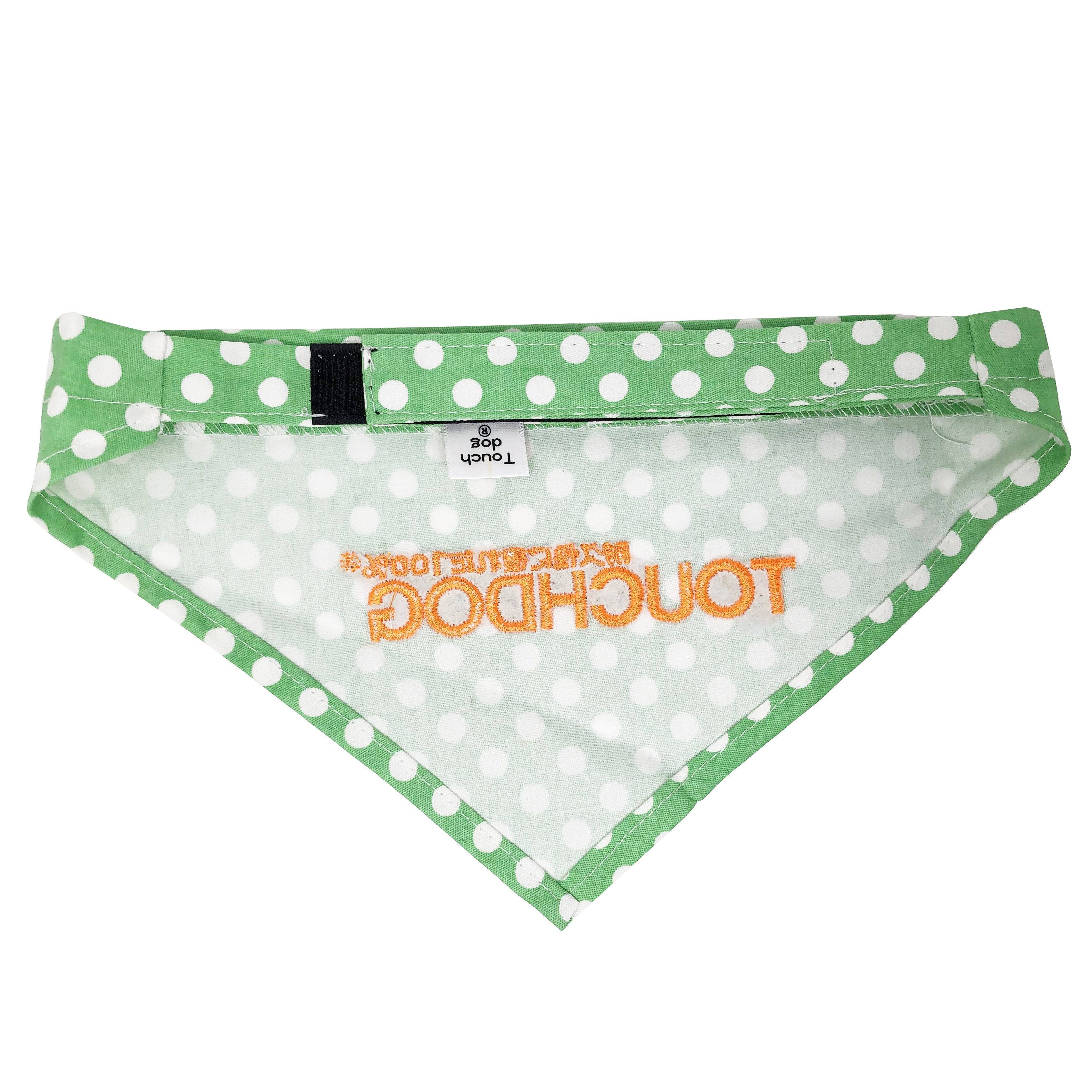 Touchdog Polka-dot Patterned Hook-and-Loop Fashion Dog Bandana  