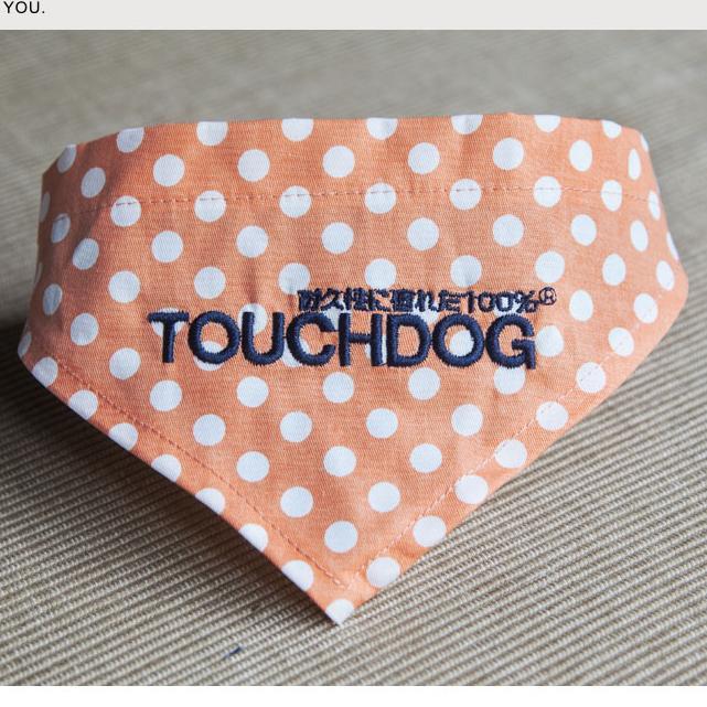 Touchdog Polka-dot Patterned Hook-and-Loop Fashion Dog Bandana  