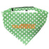 Touchdog Polka-dot Patterned Hook-and-Loop Fashion Dog Bandana Small Green