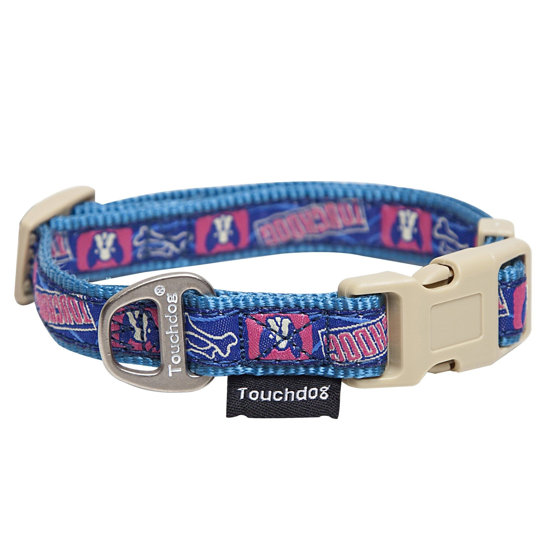 Touchdog 'Bone Patterned' Tough Stitched Embroidered Collar and Leash  