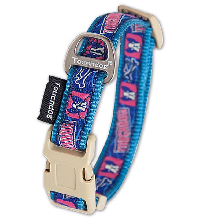 Touchdog 'Bone Patterned' Tough Stitched Embroidered Collar and Leash  