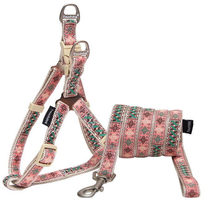 Touchdog  'Capentry Patterned' Tough Stitched Dog Harness and Leash