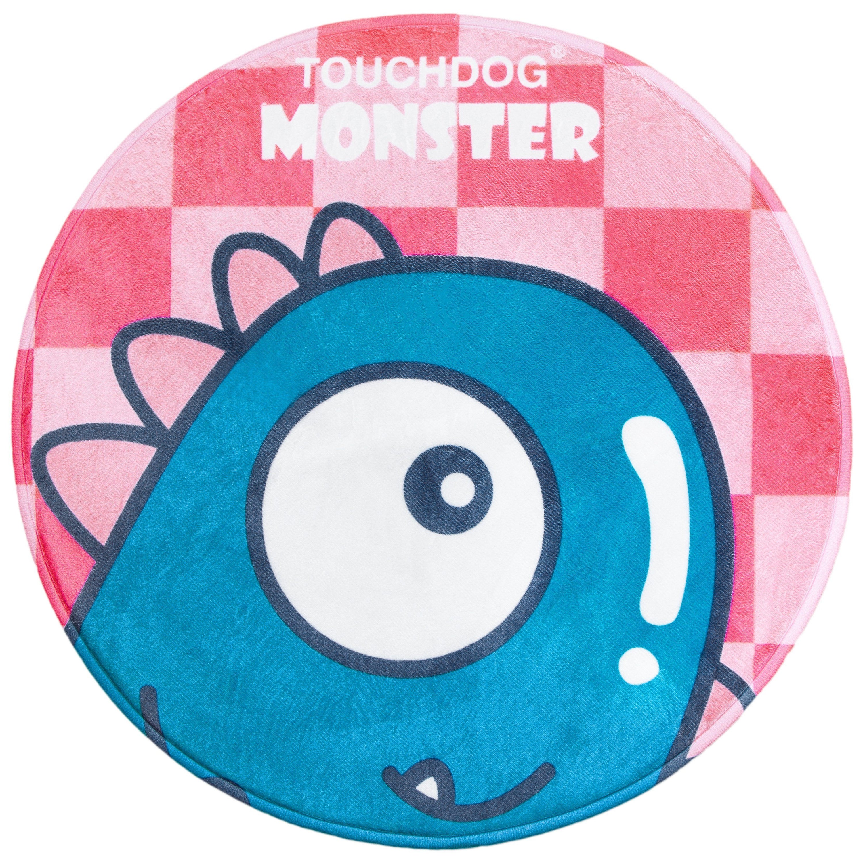 Touchdog Cartoon Shoe-faced Monster Rounded Cat and Dog Mat  