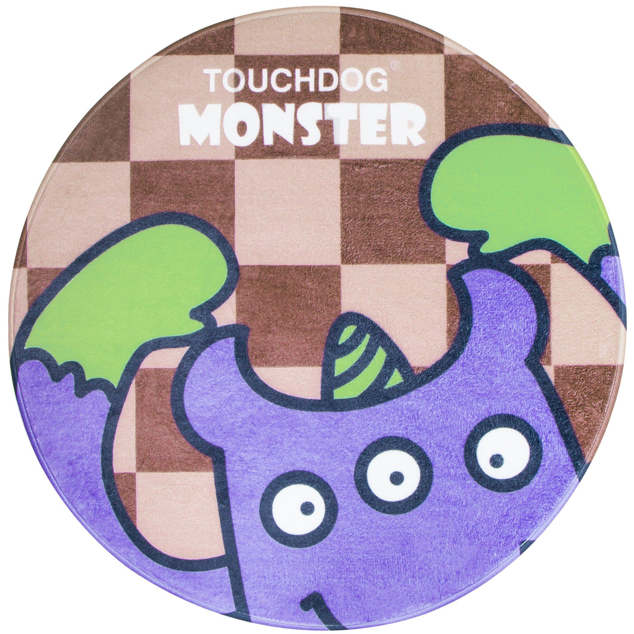 Touchdog Cartoon Three-eyed Monster Rounded Cat and Dog Mat  