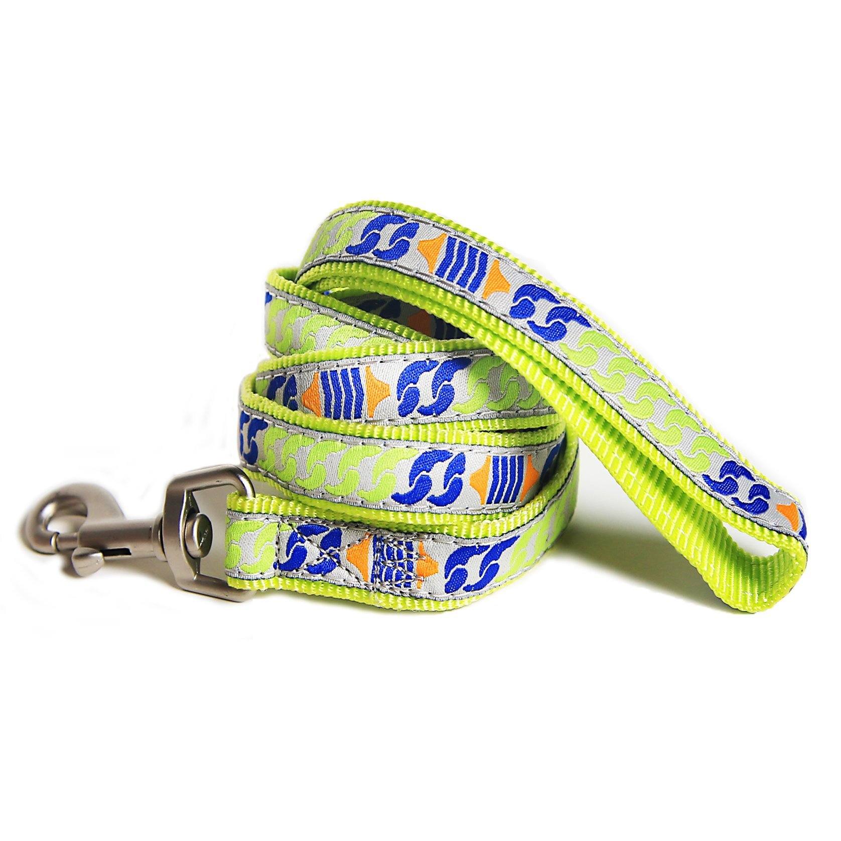 Touchdog 'Chain Printed' Tough Stitched Embroidered Collar and Leash  