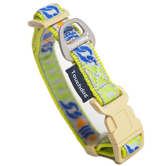 Touchdog 'Chain Printed' Tough Stitched Embroidered Collar and Leash  