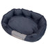 Touchdog 'Concept-Bark' Water-Resistant Premium Oval Dog Bed Medium Charcoal Gray