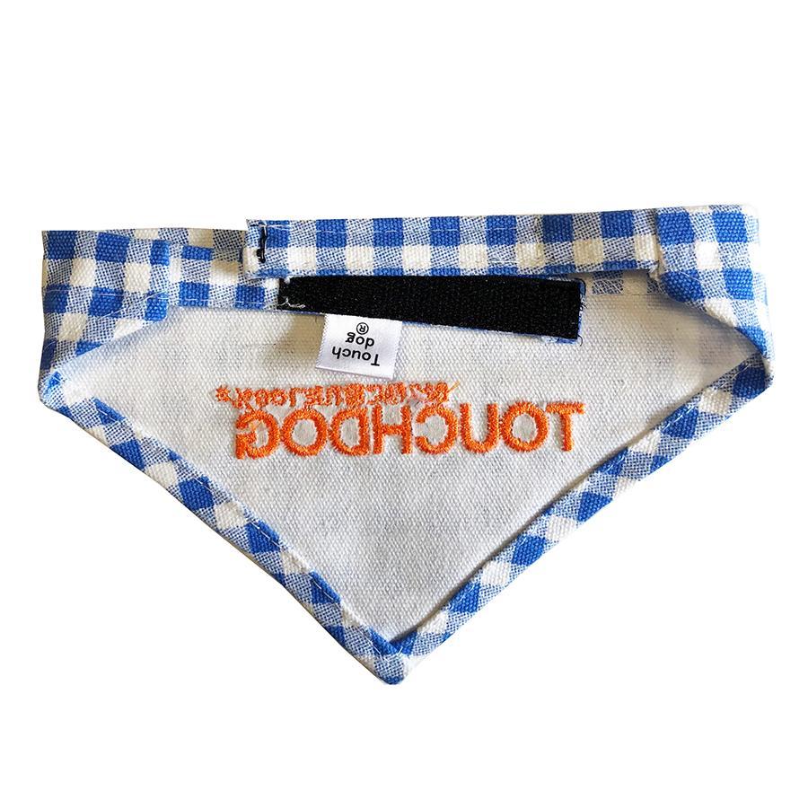 Touchdog Designer Hook-and-Loop Pet Bandana - Blue  