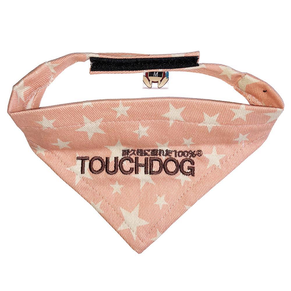 Touchdog Designer Hook-and-Loop Pet Bandana - Pink Small 