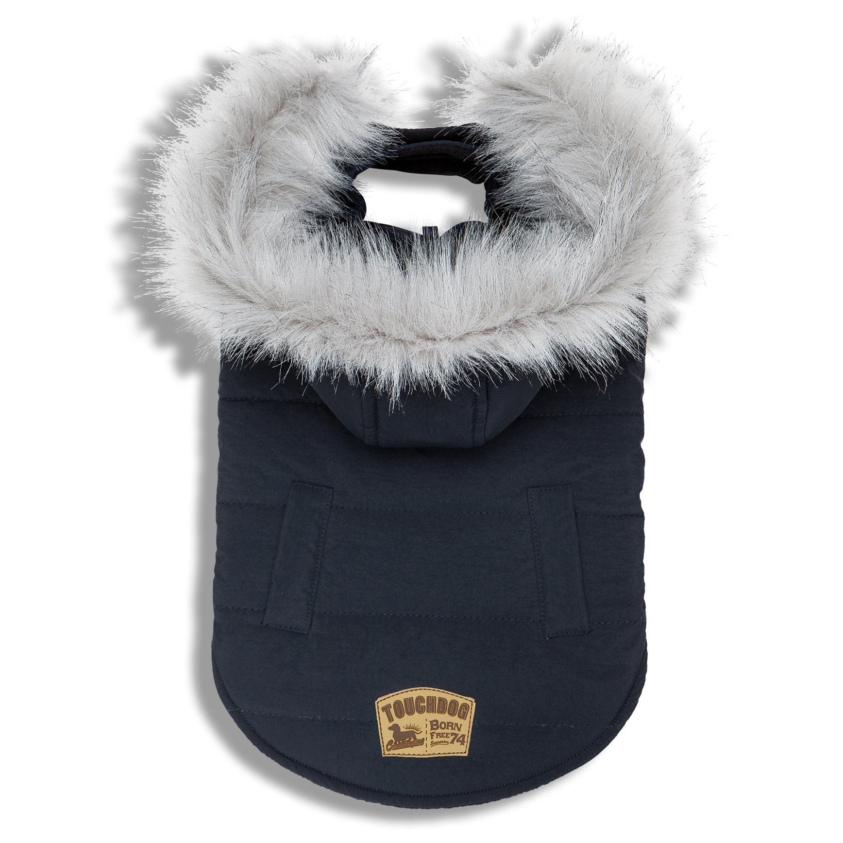 Touchdog 'Eskimo-Swag' Duck-Down Insulated Winter Dog Coat Parka X-Small Navy