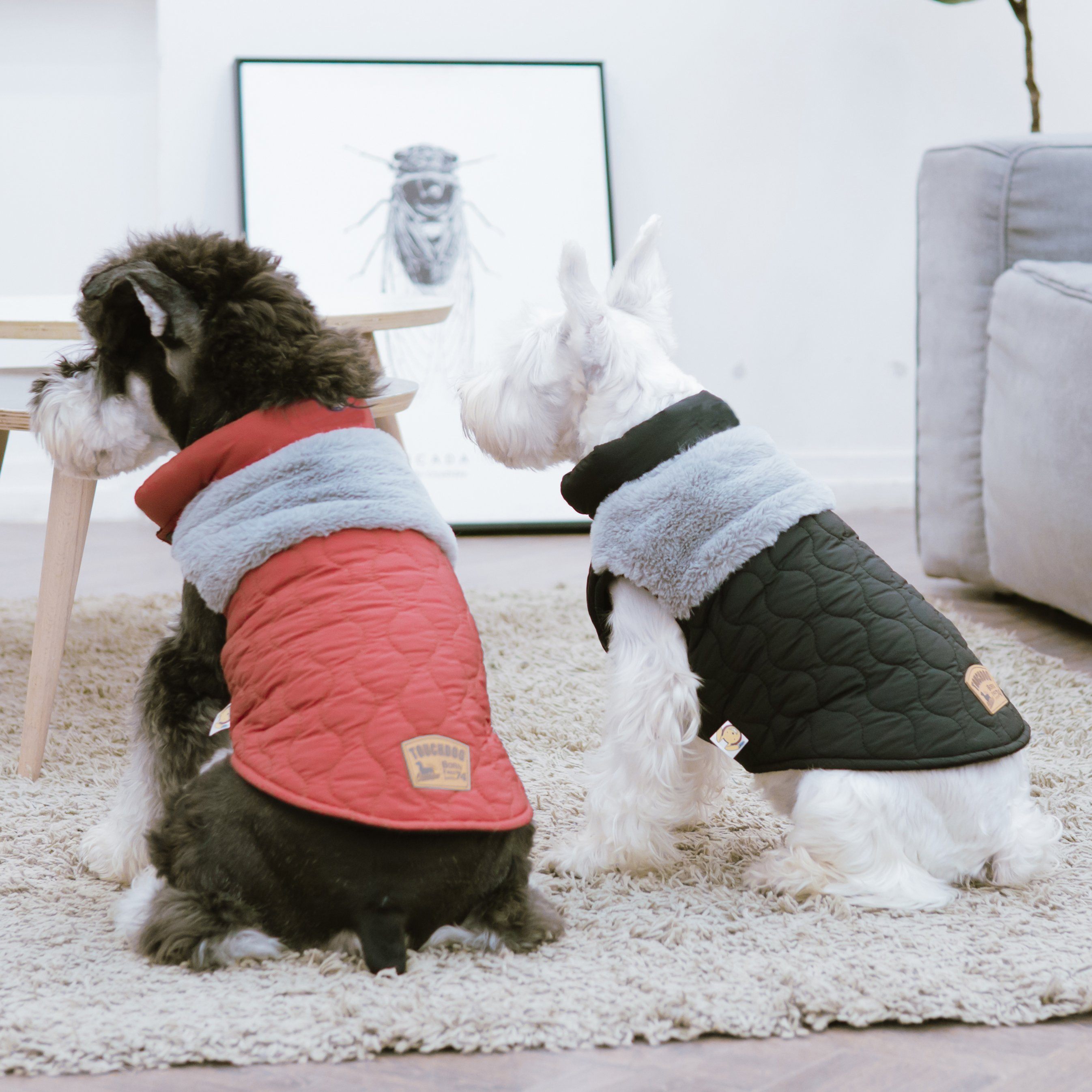 Touchdog 'Furrost-Bite' Fur and Fleece Designer Fashion Dog Jacket  