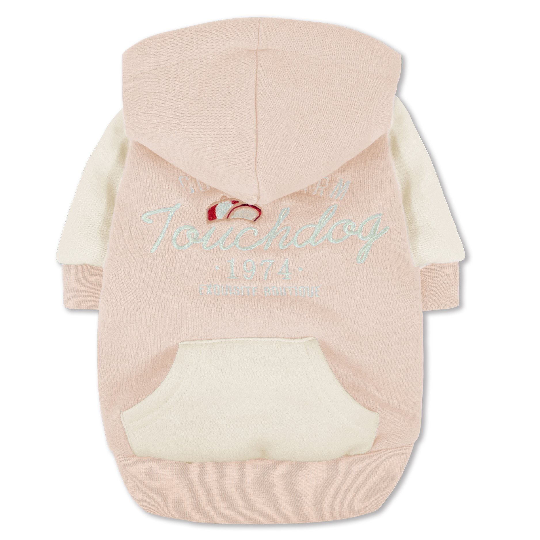 Touchdog 'Heritage' Soft-Cotton Fashion Dog Hoodie Sweater X-Small Pink