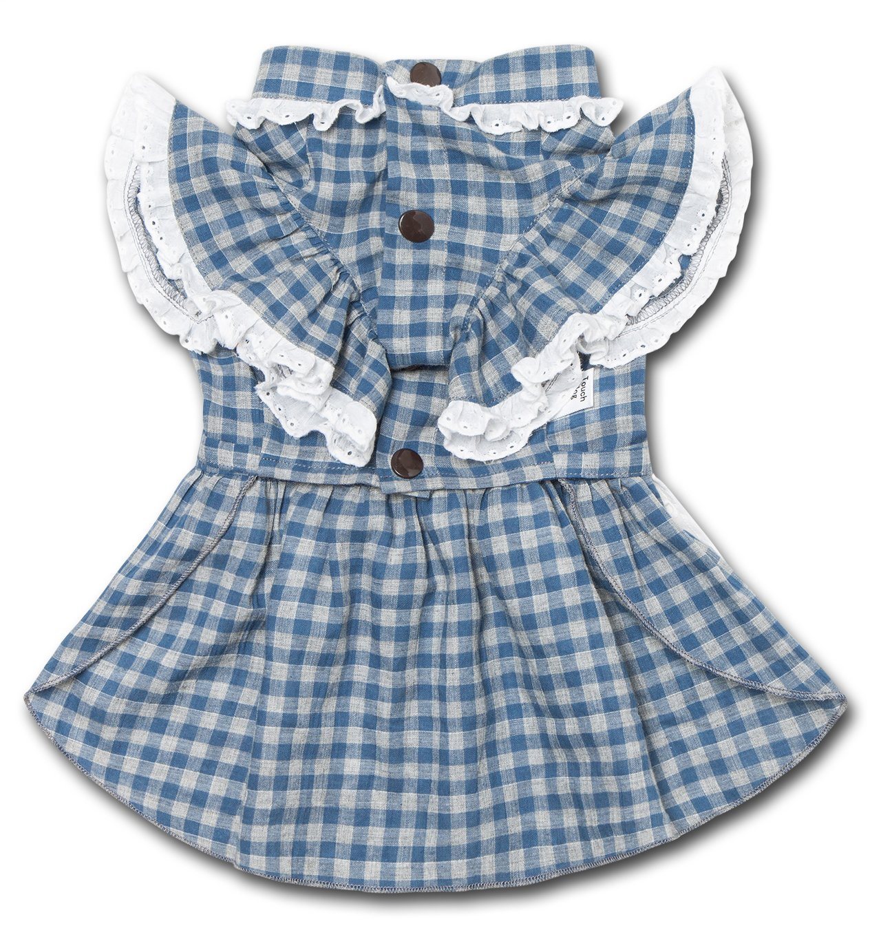 Touchdog 'I love Poochi' Classical Plaid Fashion Designer Dog Dress  