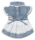 Touchdog 'I love Poochi' Classical Plaid Fashion Designer Dog Dress X-Small Blue