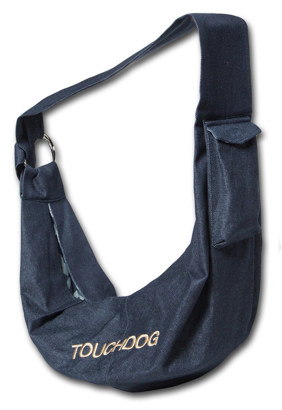 Touchdog 'Paw-Ease' Over-The-Shoulder Travel Sling Pet Carrier Navy 