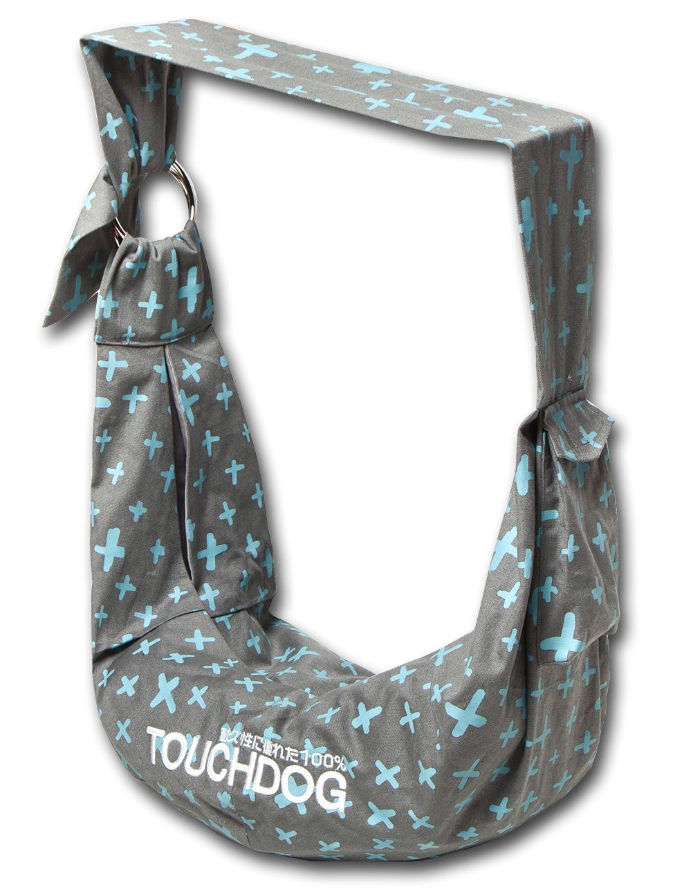 Touchdog 'Paw-Ease' Over-The-Shoulder Travel Sling Pet Carrier Gray 