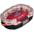 Touchdog ® '70's Vintage-Tribal' Ultra-Plush Rectangular Rounded Dog Bed Medium Sangria Pink