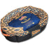Touchdog ® '70's Vintage-Tribal' Ultra-Plush Rectangular Rounded Dog Bed Medium Midnight Blue, Sandalwood