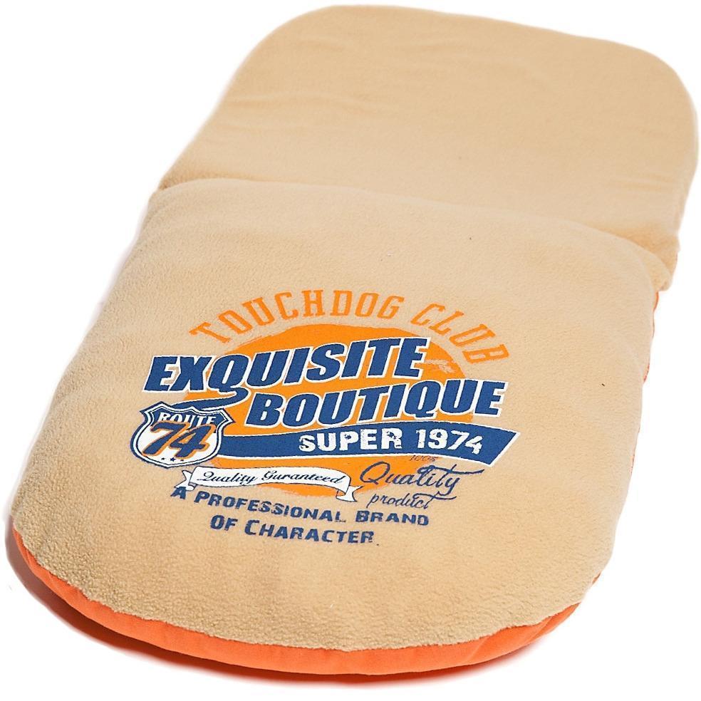 Touchdog ® 'Active-Play' Vintage Emblem Panoramic Cat Bed w/ Teaser Toy  