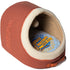 Touchdog ® 'Active-Play' Vintage Emblem Panoramic Cat Bed w/ Teaser Toy Burgundy Red, Sky Blue, Beige 