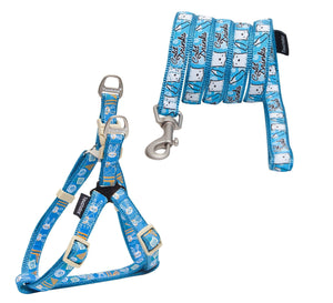 Touchdog ® 'Caliber' Embroidered Designer Fashion Pet Dog Leash and Harness Combination