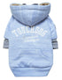 Touchdog ® Hampton Beach Ultra-Soft Blasted Cotton Hooded Dog Sweater X-Small Blue