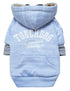 Touchdog ® Hampton Beach Ultra-Soft Blasted Cotton Hooded Dog Sweater Large Blue