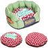 Touchdog ® 'Lazy-Bones' Rabbit-Spotted Rounded Designer Dog Bed  