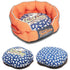 Touchdog ® 'Lazy-Bones' Rabbit-Spotted Rounded Designer Dog Bed  