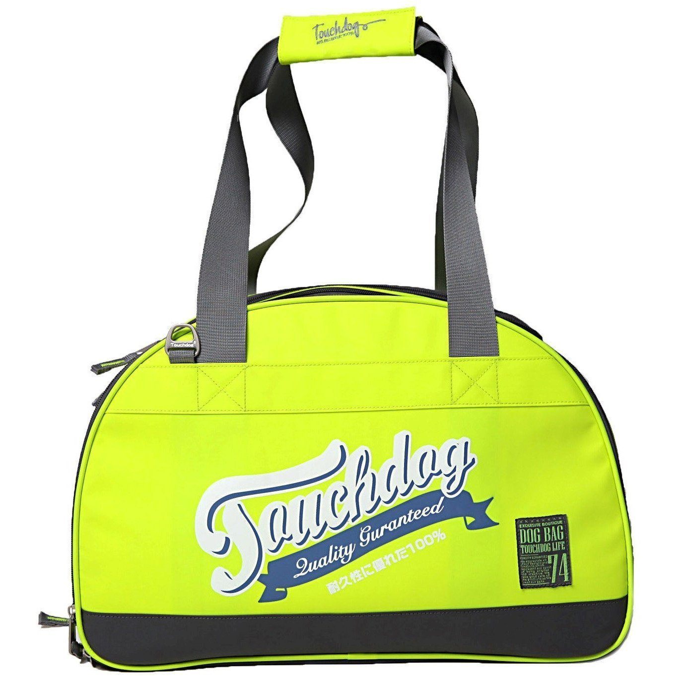 Touchdog ® Original Wick-Guard Water Resistant Airline Approved Travel Dog Carrier Yellow Green 