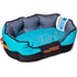 Touchdog ® 'Performance-Max' Sporty Reflective Water-Resistant Dog Bed Medium Sky Blue, Black