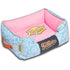 Touchdog ® 'Rose-Pedal' Premium Designer Rectangular Dog Bed Medium Sky Blue, Bubblegum Pink