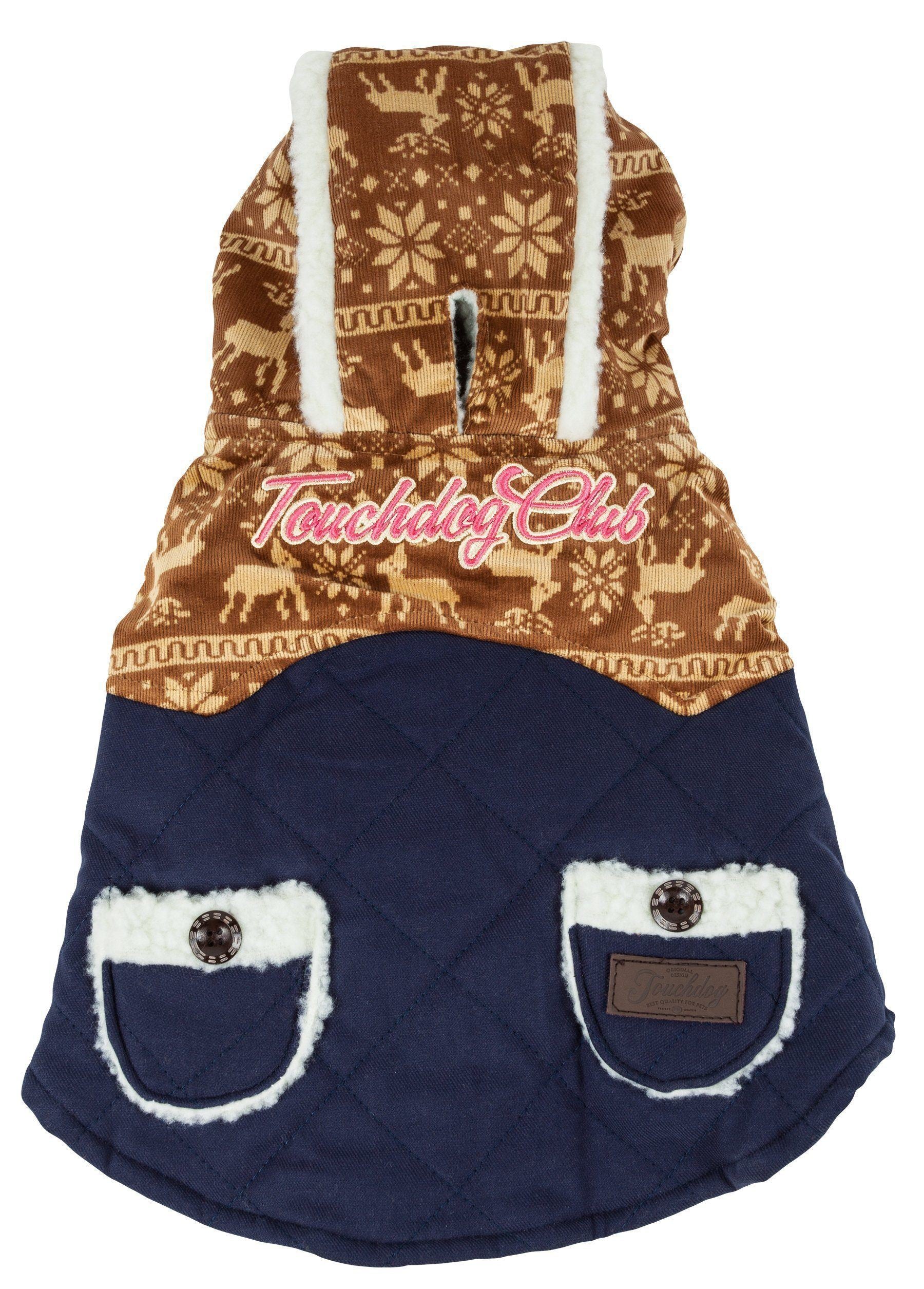 Touchdog ® 'Snowadayz' Pom Pom Hooded Fashion Dog Jacket  