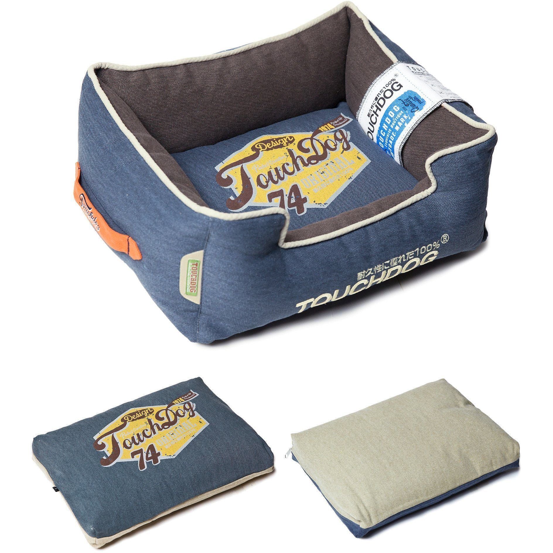 Touchdog ® 'Sporty Vintage' Original Reversible Rectangular Designer Dog Bed  