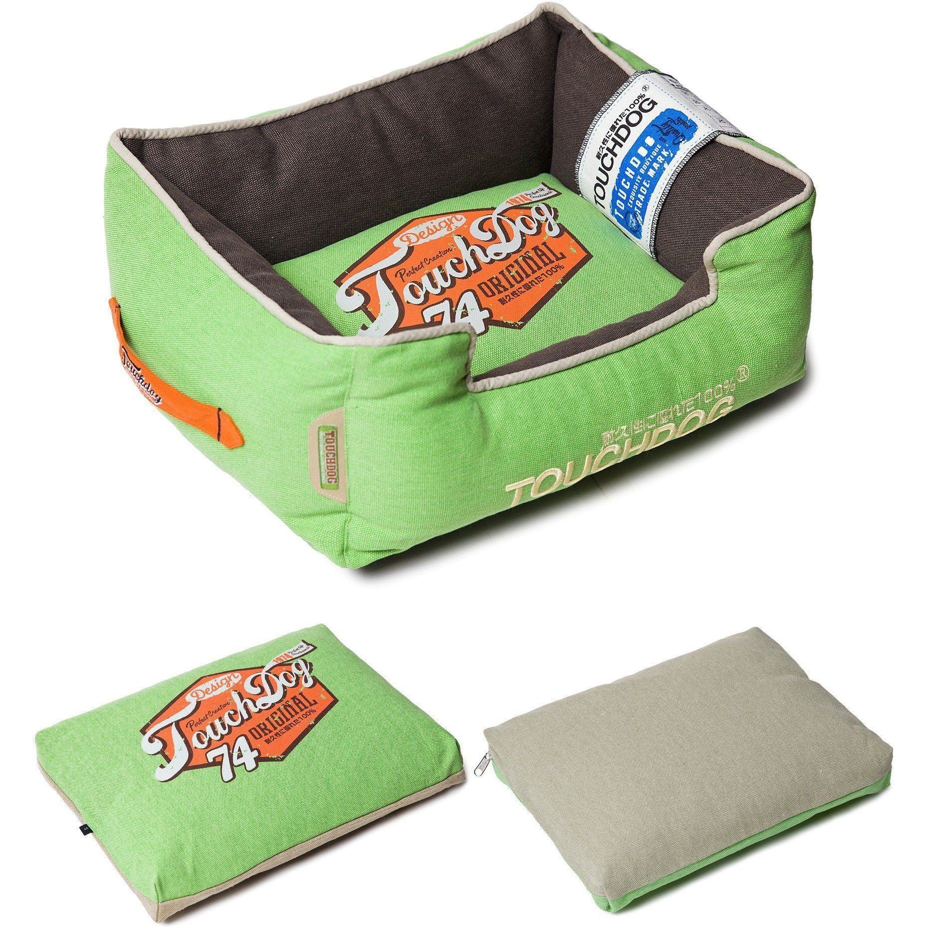 Touchdog ® 'Sporty Vintage' Original Reversible Rectangular Designer Dog Bed  