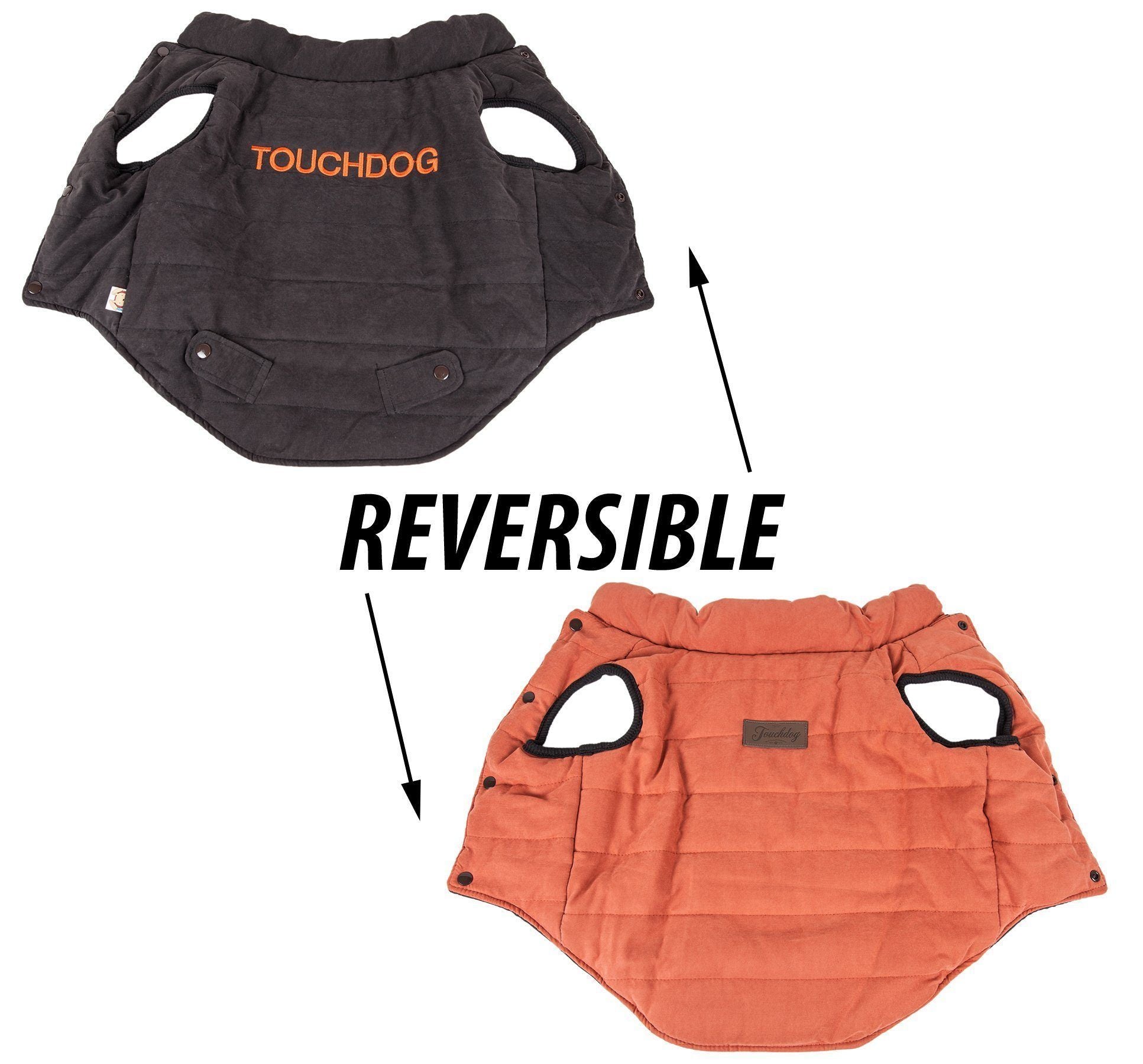 Touchdog ® Waggin Swag Ultra-Plush Insulated and Reversible Dog Coat  