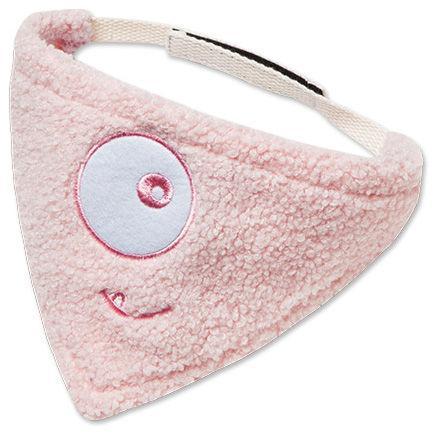 Touchdog ®'Dizzy-Eyed Cyclops' Cotton Hook-and-Loop Dog Bandana and Scarf Pink Small