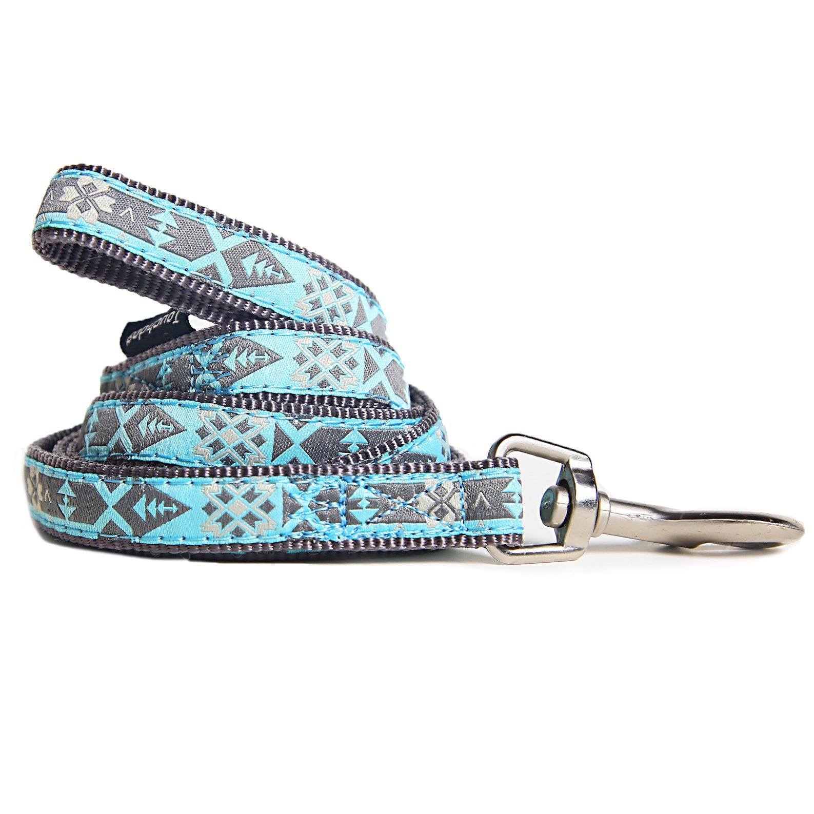 Touchdog Tough Stitched Durable Embroidered Leash and Harness - Blue  