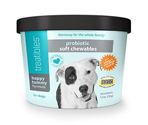 Treatibles Canine Probiotic Soft Chews (60 ct) 5.3 oz Cup Soft Chew Dog Treats